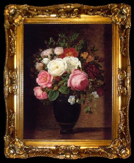 framed  unknow artist Floral, beautiful classical still life of flowers.039, ta009-2